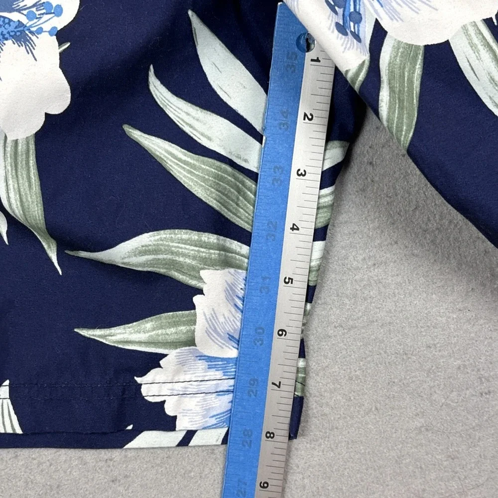 Lands End‎ Men XL 40-42 Swim Trunk Board Shorts Lined Blue Floral Beach Vacation